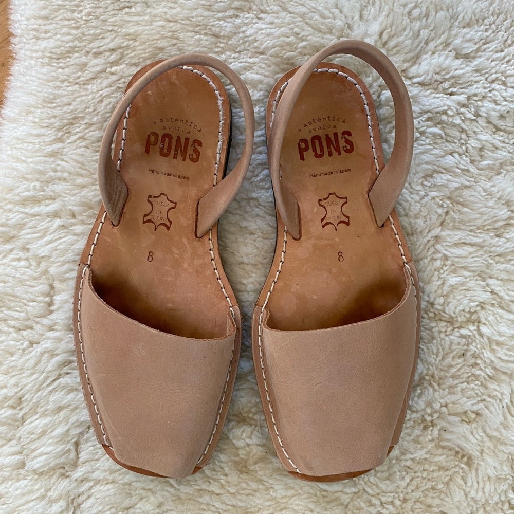 Pons Avarcas size 8 nude/beige EUC